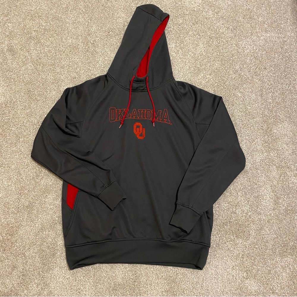 Section 101 by Majestic Dark Grey Oklahoma Hoodie Men’s Size Large